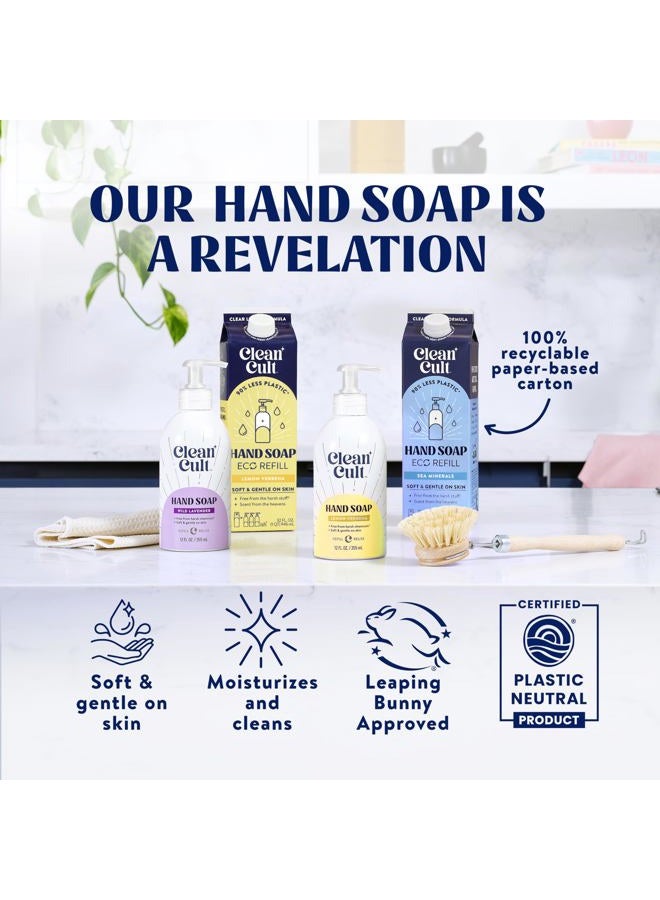 Cleancult Liquid Hand Soap Refills - Sea Minerals - Gentle On Sensitive Skin - Made with Aloe Vera & Essential Oils - Eco Friendly - Paper-Based Packaging - 32 oz/3 Pack - Image 3