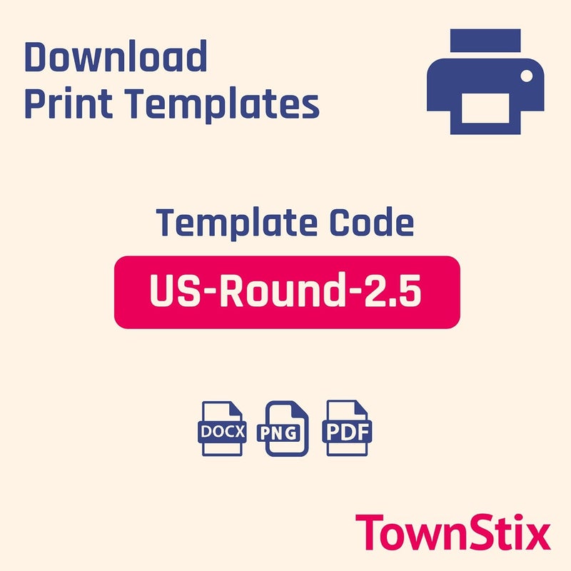 TownStix 2.5" Round Matte White Sticker Label, Laser/Inkjet Printing - Letter Size, 200 Sheets - Image 4