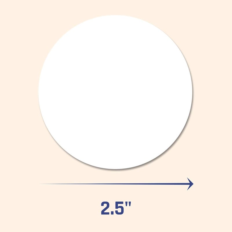 TownStix 2.5" Round Matte White Sticker Label, Laser/Inkjet Printing - Letter Size, 200 Sheets - Image 3