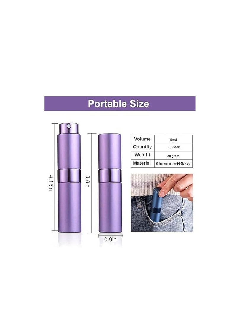 10ml Luxury Mini Refillable Perfume Bottle - Travel Atomizer Sprayer for Perfume, Empty Round Pump Cosmetic Container (Gold) - Image 3