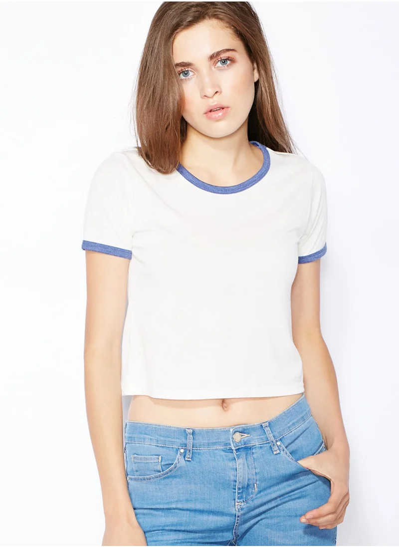 TOPSHOP Contrast Trim T-Shirt