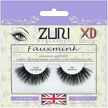 ZURI Fauxmink False Eyelashes XD8D XDimensional Natural False Lashes False Eyelashes Natural Look Thick Eyelashes With Lash Applicator Natural Eyelashes with Glue Mink Eyelashes Style 799 - Image 1