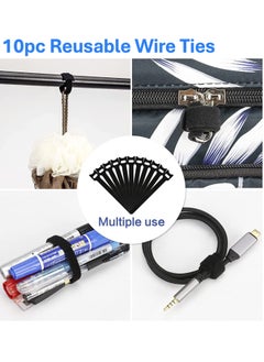 YooA 126pcs Cable Management Organizer Kit | Cord Organizer for Home and Office, Include 2 Self Adhesive Cable Tie Rolls+4pc Cable Sleeves+10pcs reusable wire ties+10pc Cable Clips+100 Cable Fastening Ties, Suitable for power cords/USB cables/TV cables/PC desktop cables  - Image 4