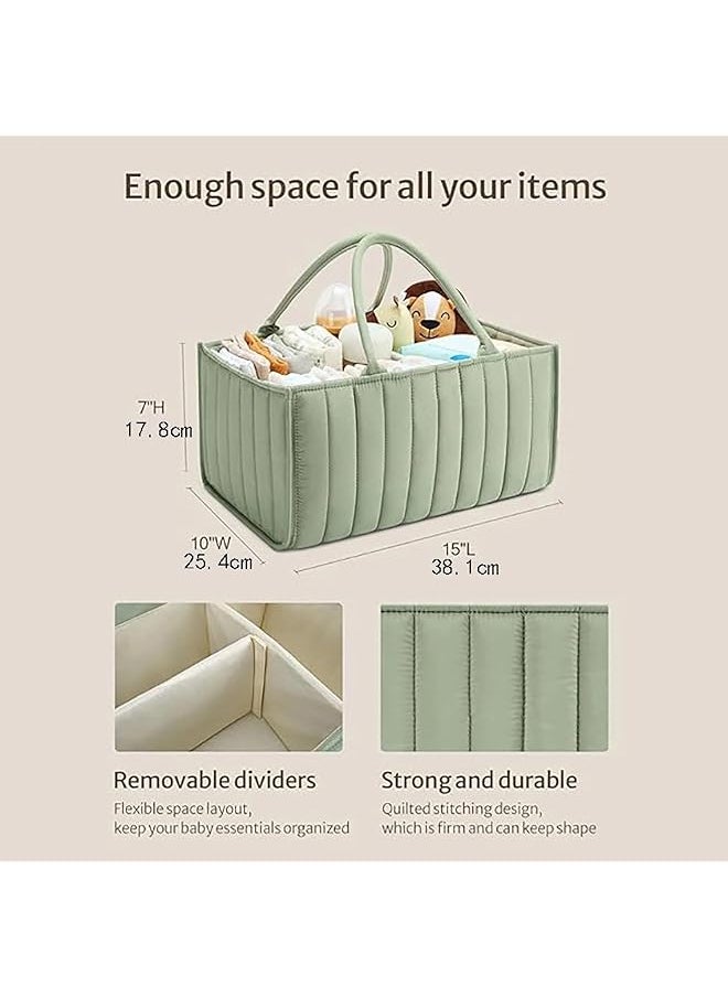 U-HOOME - Baby Diaper Caddy Organizer Baby Storage Basket For Diapers And Baby Wipes Versatile Storage Basket - Image 1