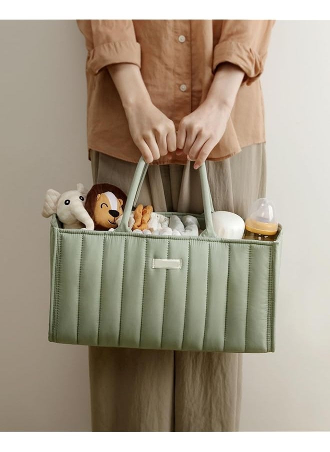 U-HOOME - Baby Diaper Caddy Organizer Baby Storage Basket For Diapers And Baby Wipes Versatile Storage Basket - Image 1