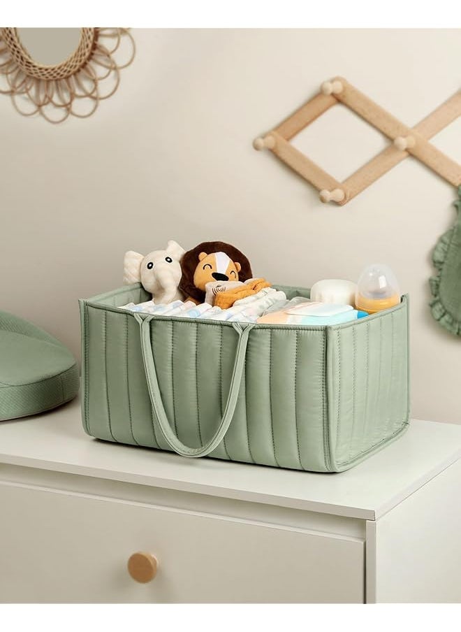 U-HOOME - Baby Diaper Caddy Organizer Baby Storage Basket For Diapers And Baby Wipes Versatile Storage Basket - Image 1