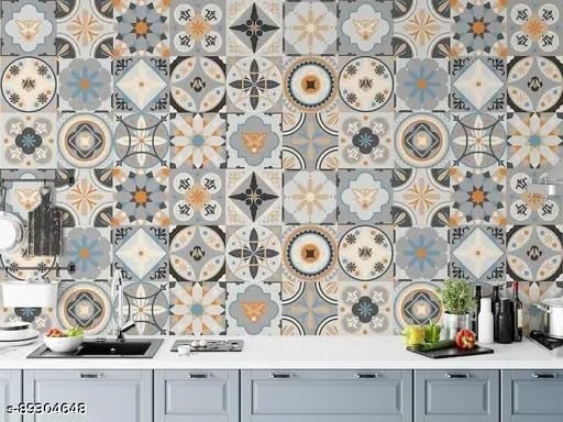 Barebeauty 60CM X 200CM Kitchen Wallpaper Oil Proof, Waterproof self-Adhesive Wall Stickers for Kitchen Anti-Mold and Heat Resistant Aluminium Backsplash Wallpaper (Pack of 2) - Image 1