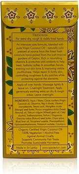 SPA CEYLON Virgin Coconut Overnight Care Intensive Hand Treatment Travel Size Hand Lotion Natural Products Hand Repair Controlling Roughness and Dry Patches 100g - Image 3