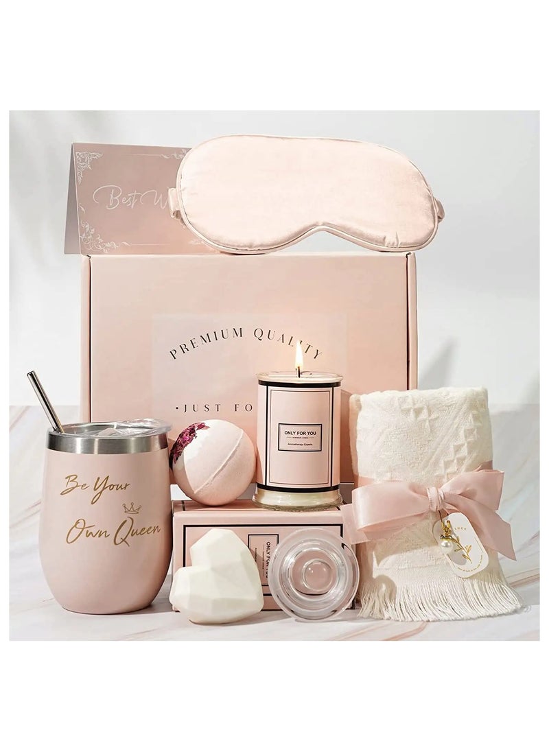 Remy Belle Gifts Basket for Women - Birthday Gift Box Set Contains 9 Items Inspirational Gift,Relaxing Spa Care Package for Women Friendship, Friend Gifts for Women  - Image 1