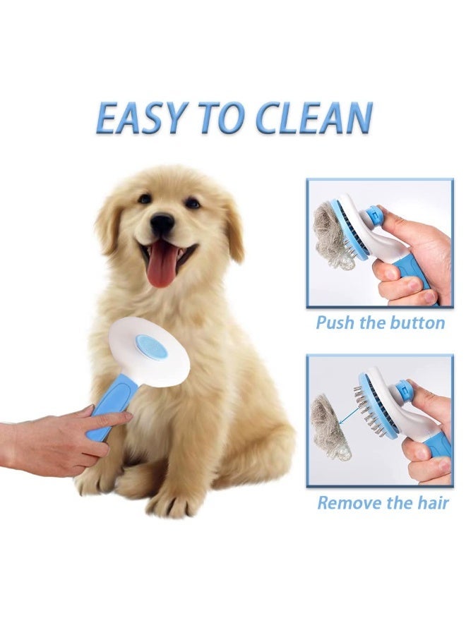 فرشاة العناية بالقطط، فرشاة تنظيف ذاتية التنظيف للكلاب والقطط، فرشاة العناية بالحيوانات الأليفة للتدليك - التنظيف الذاتي - Image 2