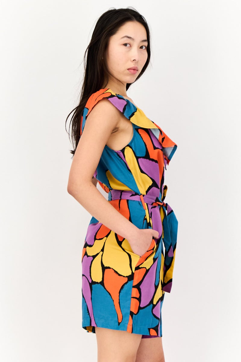 SALSA Women Abstract Print Sleeveless Playsuit, Multicololour - Image 2