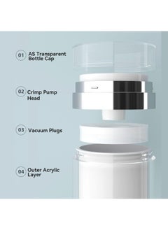 ECVV 15Ml Cream Jar Vacuum Bottle With Pump Refillable Travel Size Containers For Creams Lotions Sample Empty Makeup Cosmetic Jar Lotion Dispenser  - Image 3