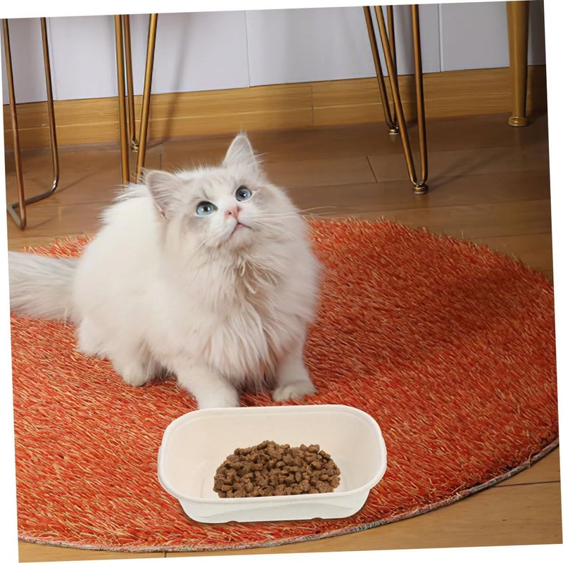 Gadpiparty 10pcs Disposable Biodegradable Pet Food Bowl 700ml Wet Dry Paper Cat Dog Dish For Indoor And Travel Use - Image 5