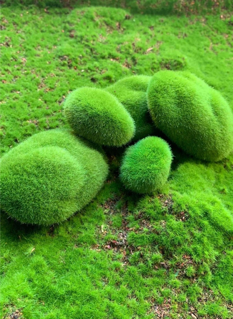 In Air 7Pcs Simulated Moss Stone, Simulated Moss Stone, Landscape Decoration Ornaments, Photography Props, Used In Lawns, Flower Pots Or Gardens - Image 2