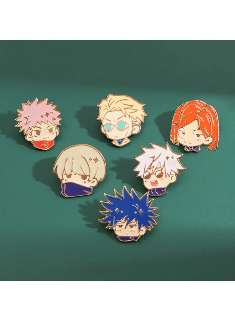 6-Piece/Set Badges Brooches Pins Anime Cartoon Figure Enamel Pin - Image 1