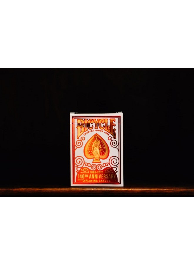 Bicycle Bicycle 140th Year Anniversary Playing Cards, Red and Gold Foil, Historic 1885 Design, Special Edition, 1 Deck  - Image 3