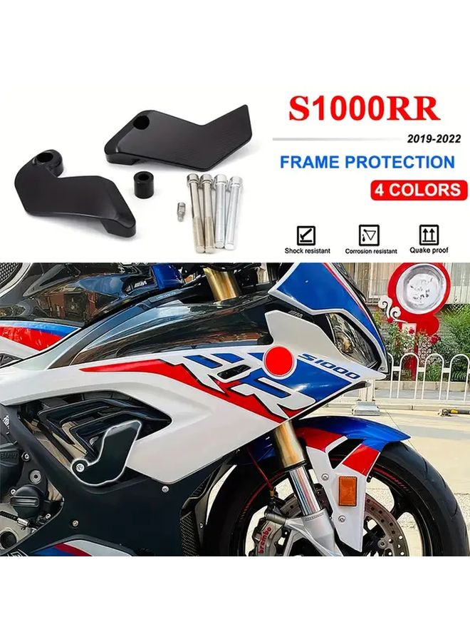 For Bmw S1000rr 2019 2022 Motorcycle Cnc Engine Crash Block Heavy Duty Aluminum Engine Guard Impact Resistant Design All Weather Protection Titanium - Image 1
