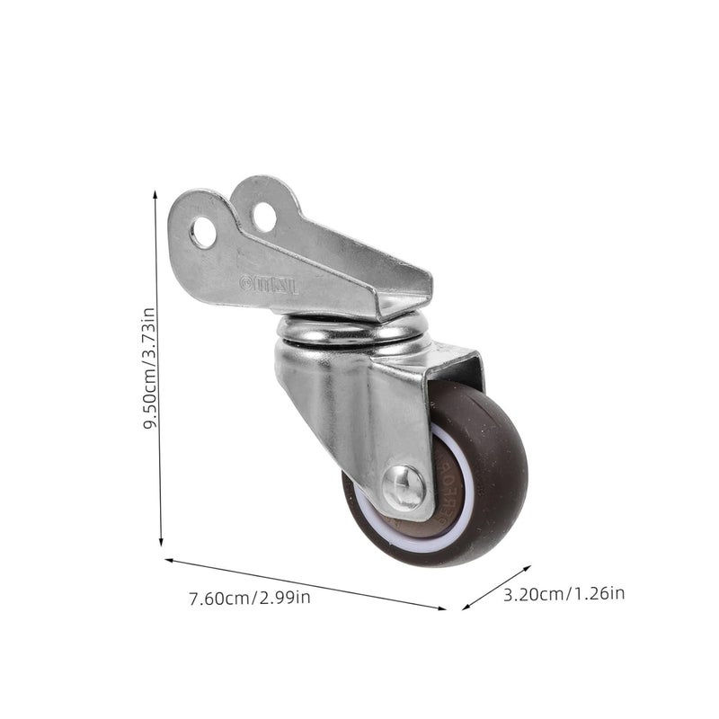Heavy Duty Caster Wheels 4PCS Swivel TPE Quiet Smooth Movement Furniture Cabinet Replacement - Image 3