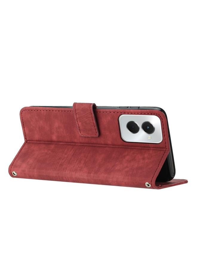 S-TOP Case For Motorola Moto G Power 5G 2024 Skin Feel Stripe Pattern Leather Phone Case with Lanyard - Image 4