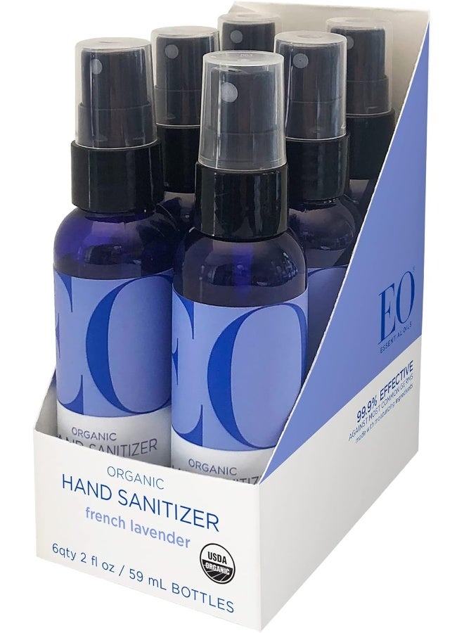EO Hand Sanitizer Spray, Organic Lavender, 2oz (Pack of 6) - Image 1