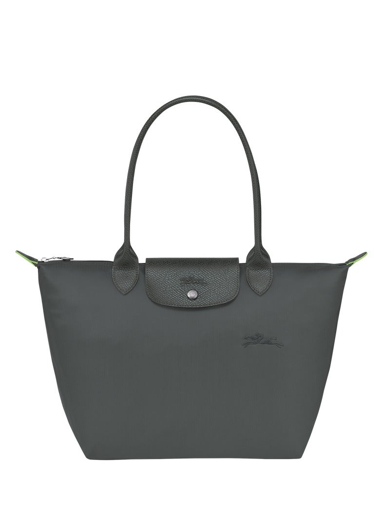 Longchamp Le Pliage Medium Graphite Grey Shoulder Strap  Women's Eco-Friendly Fashionable and Versatile Medium Cosmetic Bag, Handbag, Shoulder Bag - Image 1