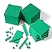 hand2mind Green Foam Base Ten Blocks Complete Set Place Value Blocks Counting Cubes for Kids Math Base 10 Math Manipulatives for Kids Kindergarten Homeschool Supplies Set of 1610 - Image 4