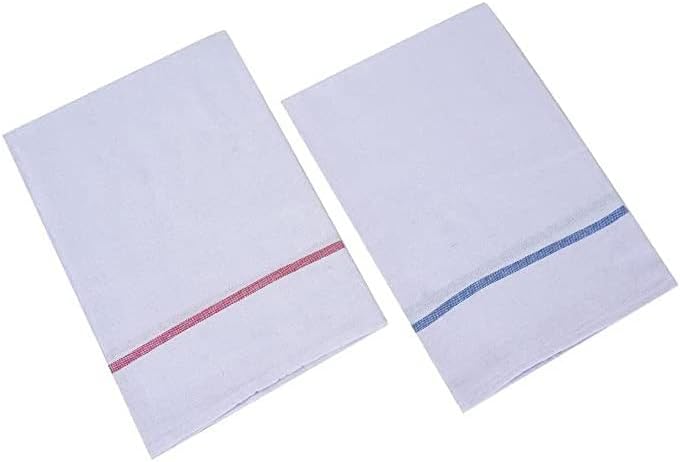 SAQOWARE Alsaqer Cotton Kerala Bath Towel (THORTHU) Large Size 100 GSM, Single Pc (30" X 60"), White-1 Pc (Pack of 2) - Image 3