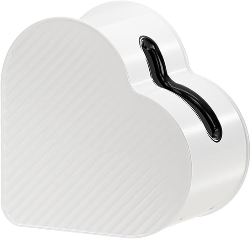 غطاء صندوق المناديل الأبيض على شكل قلب مع حامل تخزين لغرفة المعيشة - Image 1