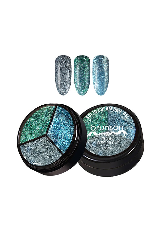 brunson 3 ألوان 3 في 1 طلاء أظافر جل UV كريم طلاء أظافر جل قابل للإزالة لون صلب جل لامع فن الأظافر مانيكير 15 مل BSCNG11