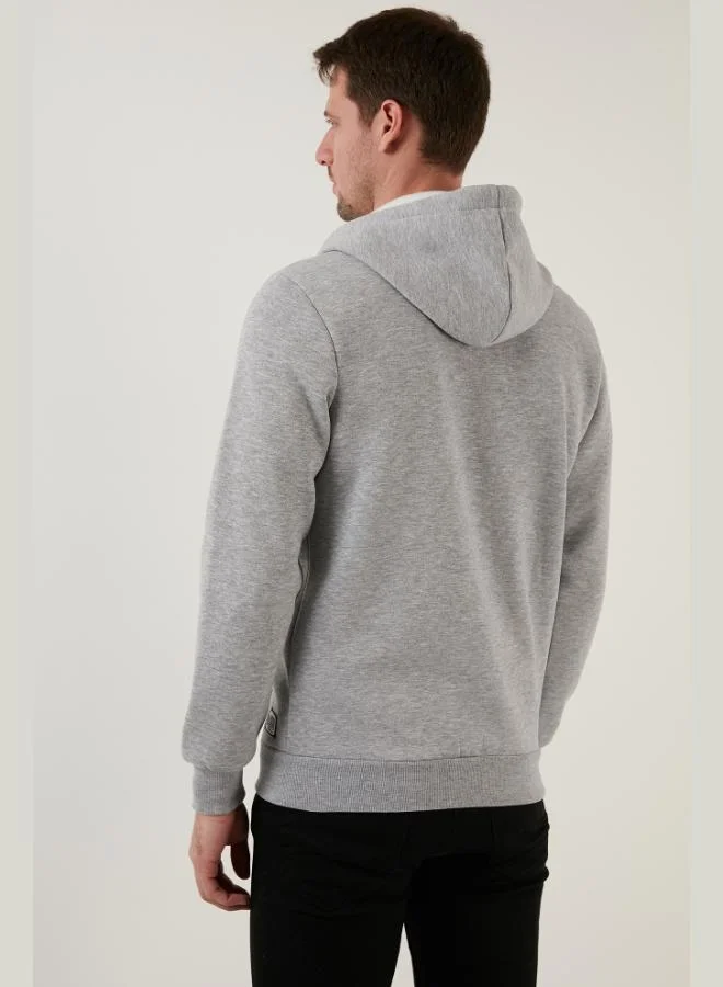 Buratti  Buratti Regular Fit Hooded Zippered Furry Soft Coated Winter Sweat Men's SWEAT 5905340 for Men | Best Price UAE