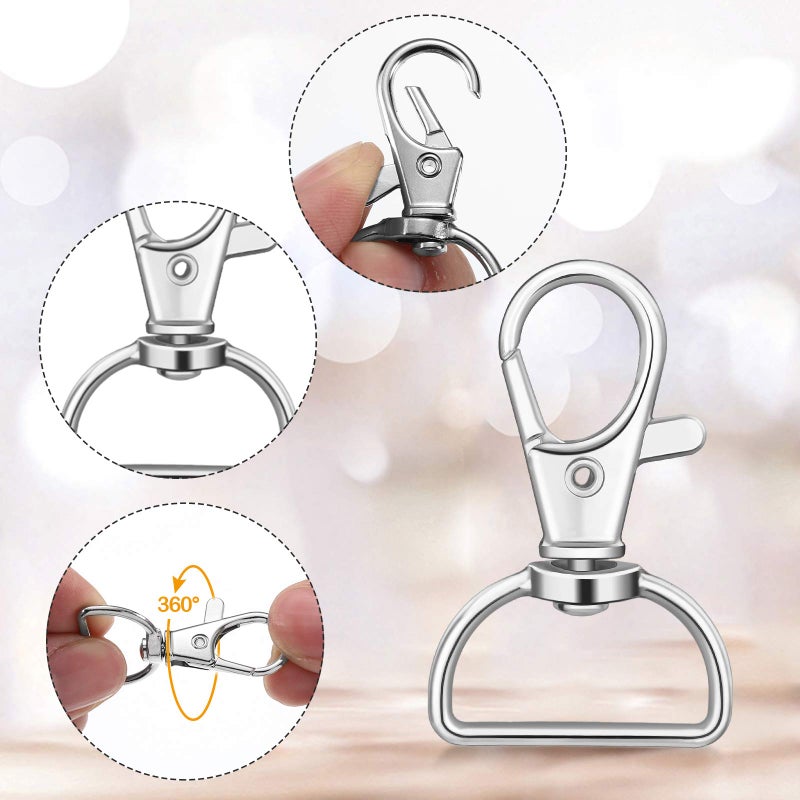 Hotop 56 Pieces D Rings for Purse Bag Hardware Purse Hardware for Bag Making Buckles Craft (Mixed Color,25 mm) - Image 3