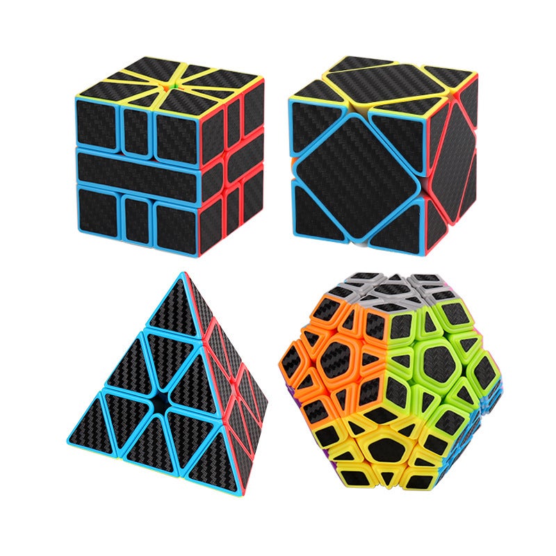 Magic Dragon Third-Order Rubik'S Cube Carbon Fiber Fourth-Order Rubik'S Cube Special-Shaped Selling Children'S Educational Toys - Image 1