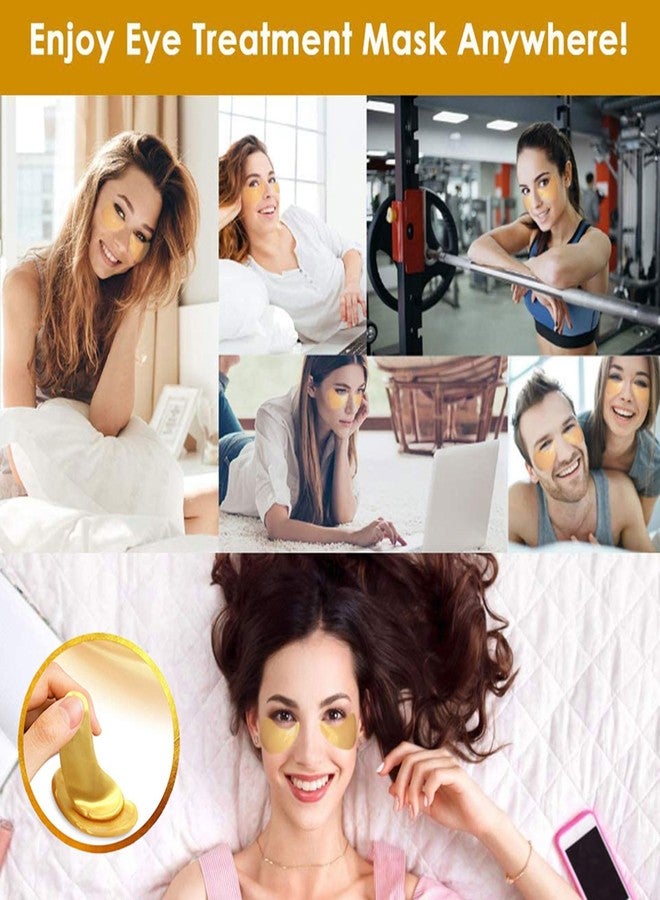 Felico Eye Mask & Lip Masks - 30PCS Under Eye Patches for Puffy Eyes Bags Dark Circles,Gold Collagen Hydrating Moisturizing Smoothing Lip Care Gel Pads Reducing Fine Lines,Anti-Aging Wrinkles Peach - Image 2