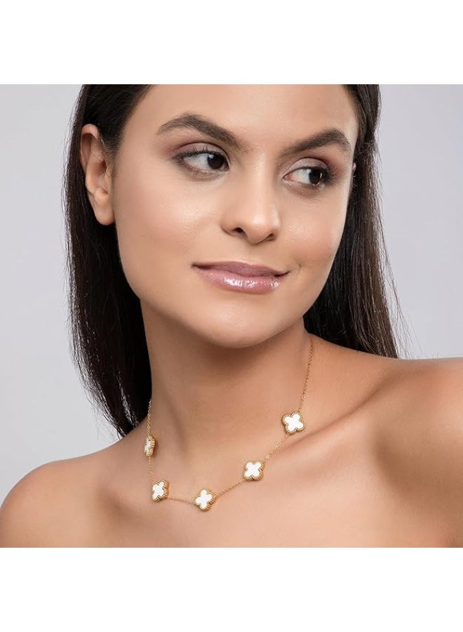 سالتي مجموعة قلادات "حمامة بيضاء مالحة" و"ساحرة منتصف الليل" للنساء - طقم مجوهرات أنيق وعصري | طقم قلادات أنيق لكل مناسبة - Image 2