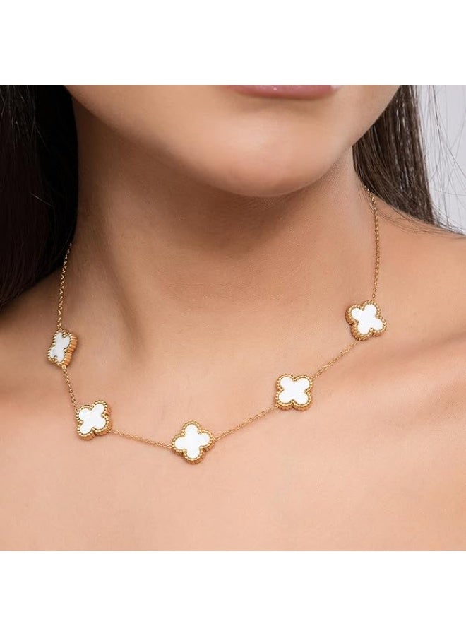 سالتي مجموعة قلادات "حمامة بيضاء مالحة" و"ساحرة منتصف الليل" للنساء - طقم مجوهرات أنيق وعصري | طقم قلادات أنيق لكل مناسبة - Image 3