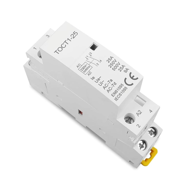 TOCT1 25 Modular DIN Rail Contactor 25A 220V 230V 50 60Hz 2P 20A 1NO 1NC - Image 4