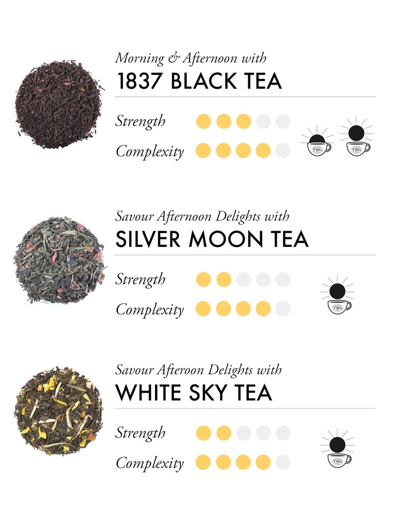 TWG Tea | Moon & Sky Selection | 3 Varieties | Exclusive Tea Blends | 15 Hand Sewn Cotton Teabags | Gift Set - Image 2