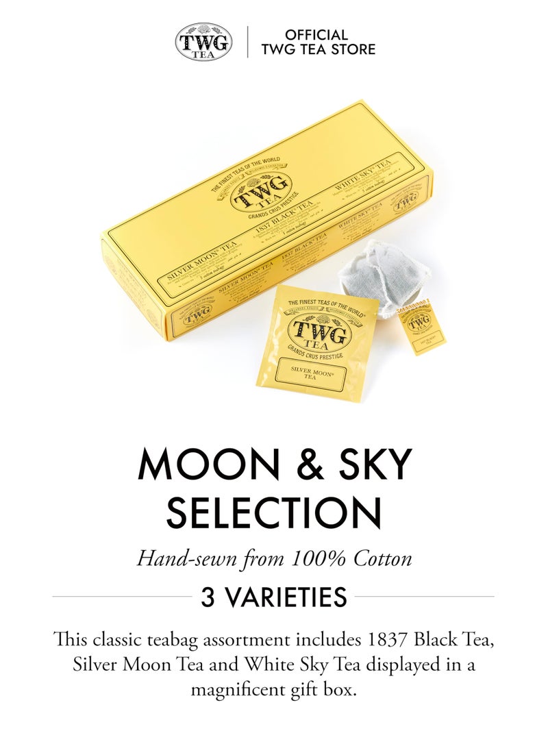 TWG Tea | Moon & Sky Selection | 3 Varieties | Exclusive Tea Blends | 15 Hand Sewn Cotton Teabags | Gift Set - Image 3