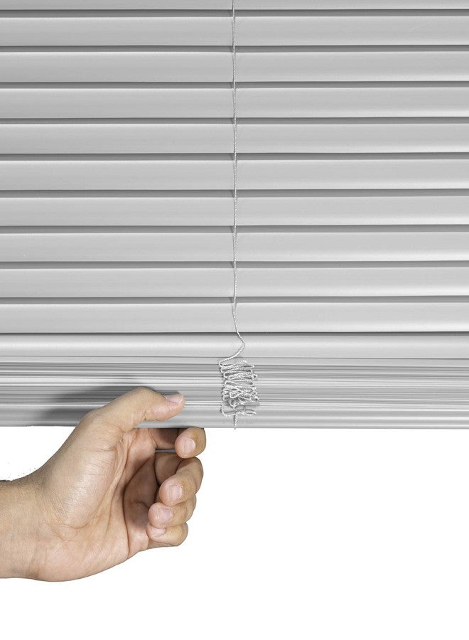 CHICOLOGY Mini Blinds for Windows, Doors, and Campers - Horizontal Window Shades, Gloss Gray, 34"W X 48"H - Image 4