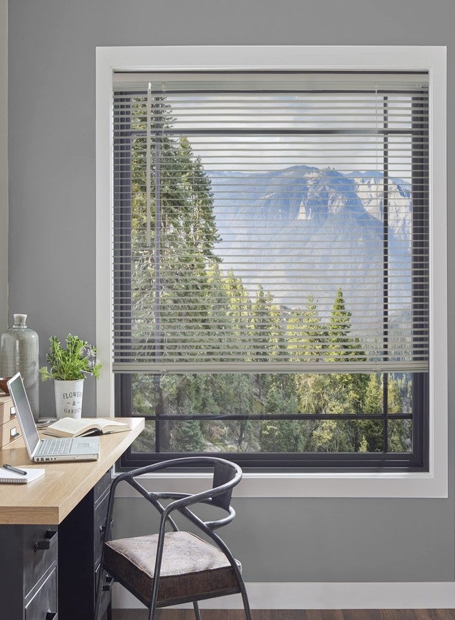 CHICOLOGY Mini Blinds for Windows, Doors, and Campers - Horizontal Window Shades, Gloss Gray, 34"W X 48"H - Image 2