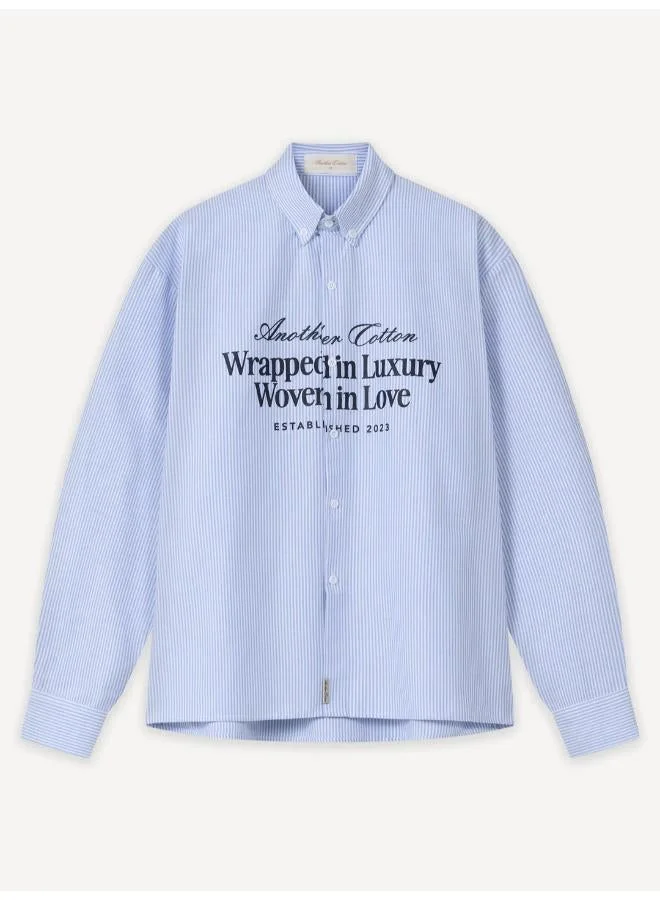 Another Cotton Lab Blue Wrapped in Luxury Oxford Shirt for Men | Best Price UAE