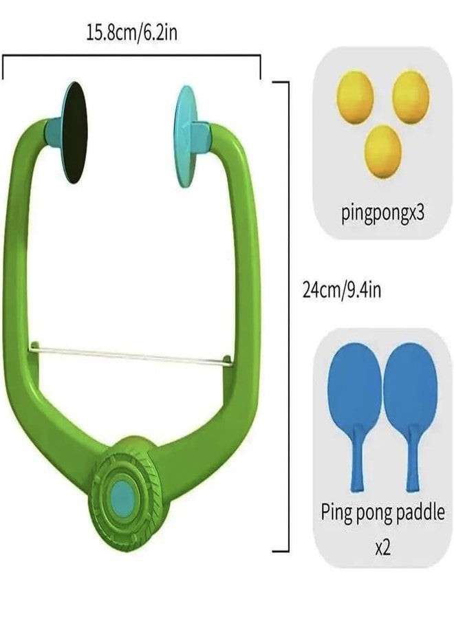 RICHTOTS Hanging Table Tennis Self Training Indoor Gaming 2 Racket & 6 Practice Ball Portable - Double Sparring Hanging Toys Parent Child Interaction Indoor Toys (1) - Image 3