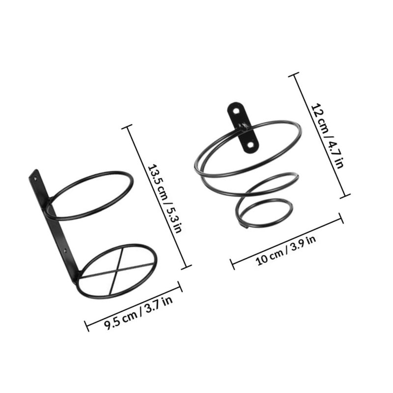 Metal Wall Mounted Wine Rack 4pcs Set with Spiral and Straight Design for Kitchen Bar Storage - Image 3