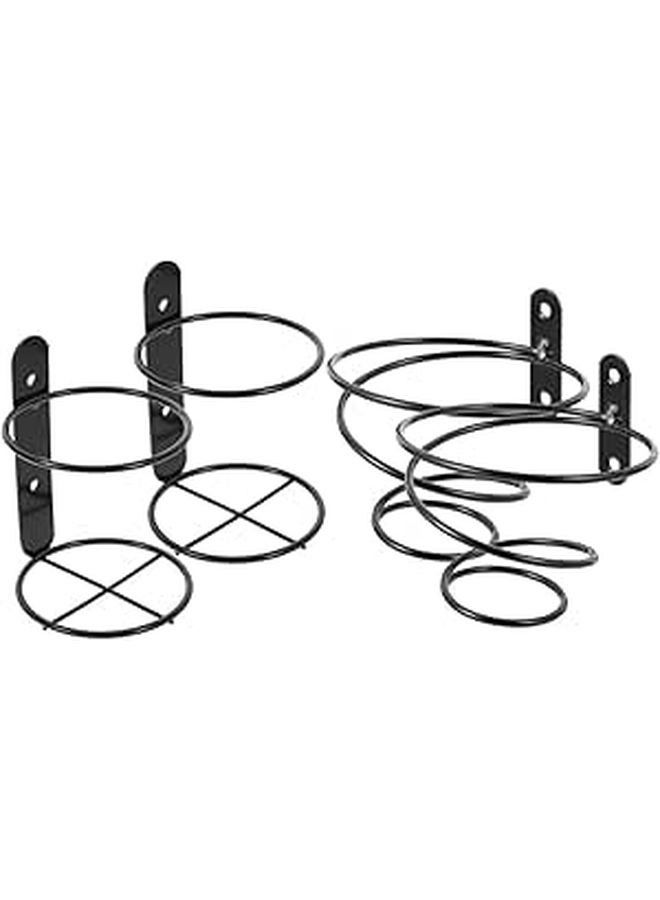 Metal Wall Mounted Wine Rack 4pcs Set with Spiral and Straight Design for Kitchen Bar Storage - Image 1