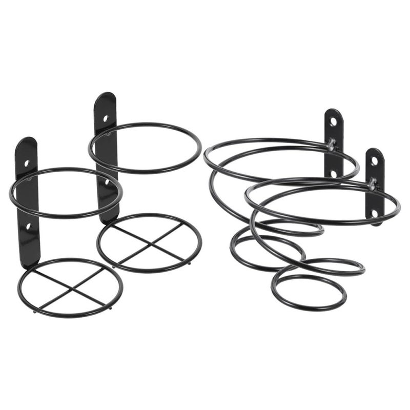 Metal Wall Mounted Wine Rack 4pcs Set with Spiral and Straight Design for Kitchen Bar Storage - Image 2