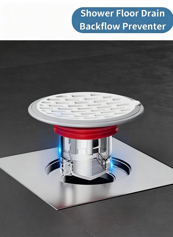 Happy D Shower Floor Drain Backflow Preventer Sewer Core Anti Odor Plug Drain Cover Stopper with Silicone Seal Suitable for Kitchen Bathroom Laundry Room Sink Tub and Shower Drain Protection - Image 1