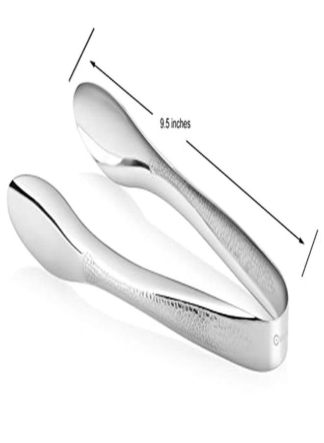 Cuisinox Hand Hammered Stainless Steel Serving Tongs, 9" - Image 3