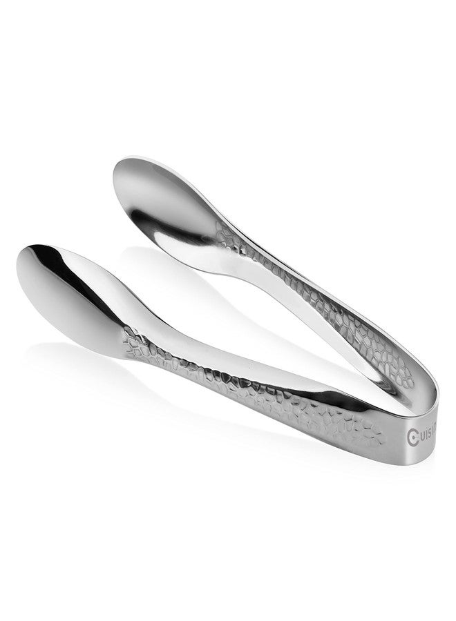 Cuisinox Hand Hammered Stainless Steel Serving Tongs, 9" - Image 2