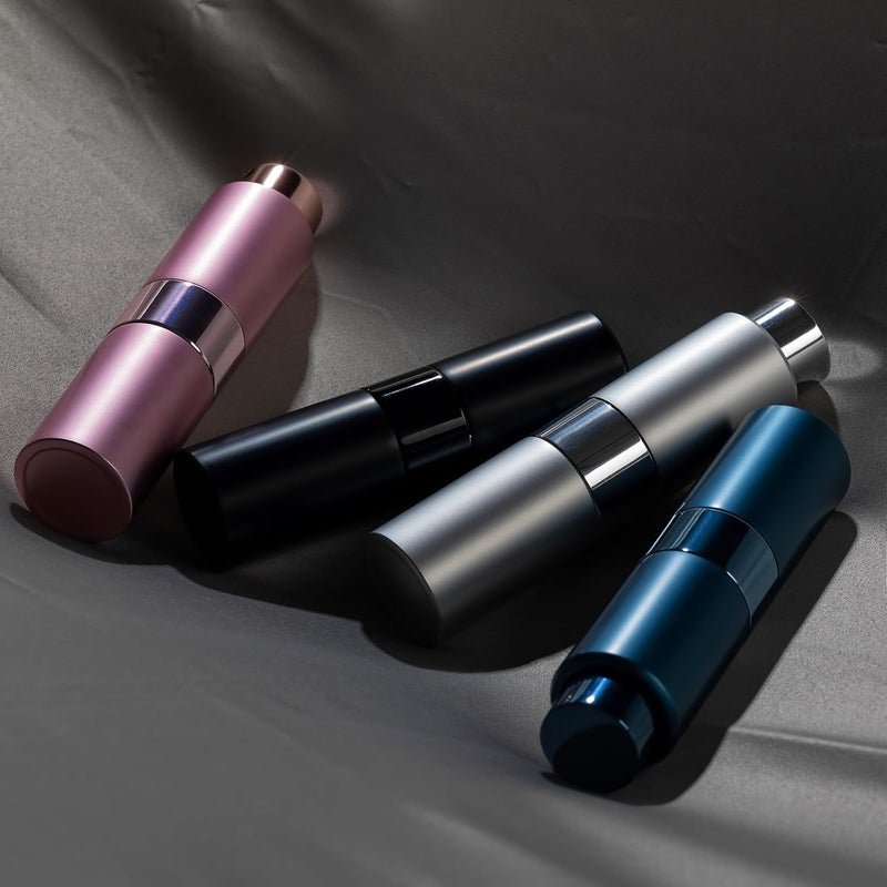 زجاجة كولونيا سعة 20 مل، رذاذ عطر قابل لإعادة التعبئة للاستخدام للرجال، رذاذ فارغ صغير الحجم للاستخدام أثناء السفر، سعة 0.67 أونصة، مريح للحمل، لون أزرق وفضي - Image 3