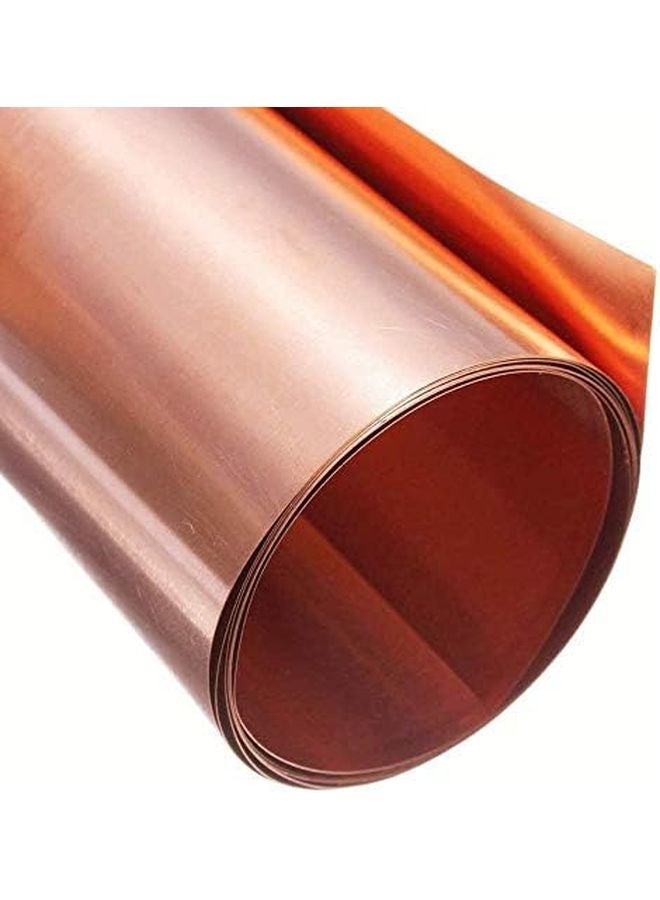 صفائح النحاس النقي بسمك 0.05 مم وعرض 200 مم وطول 3 أمتار رقائق عالية النقاء على شكل لفة - Image 4
